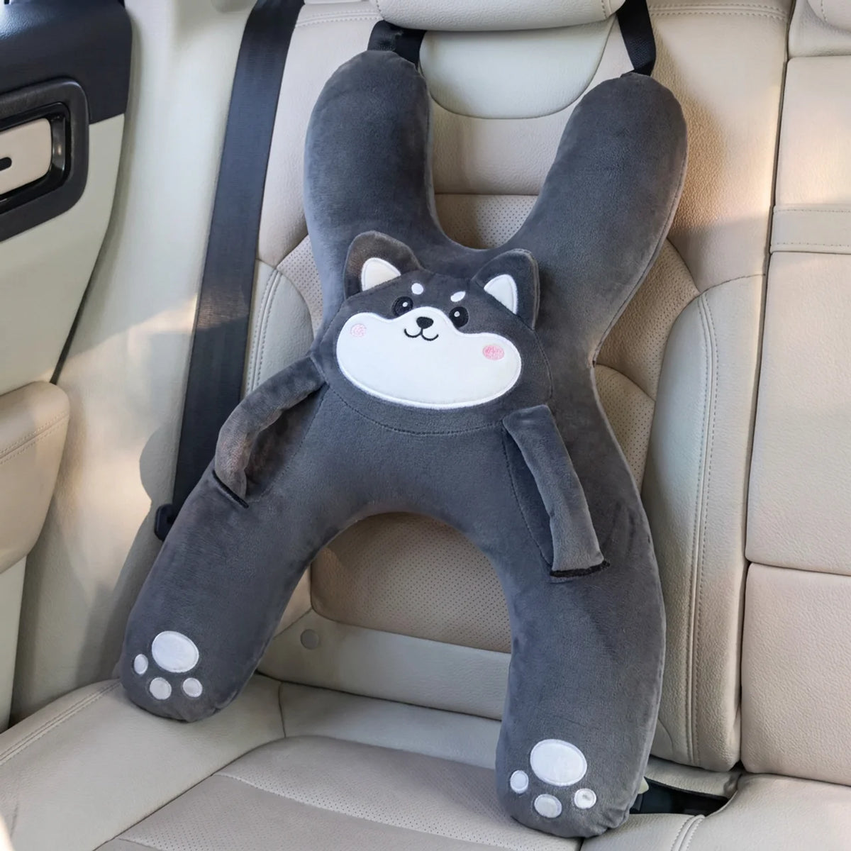 Coussin Voiture Enfant ergonomique en forme de H pour ceinture de sécurité Maintien Tête & Nuque
