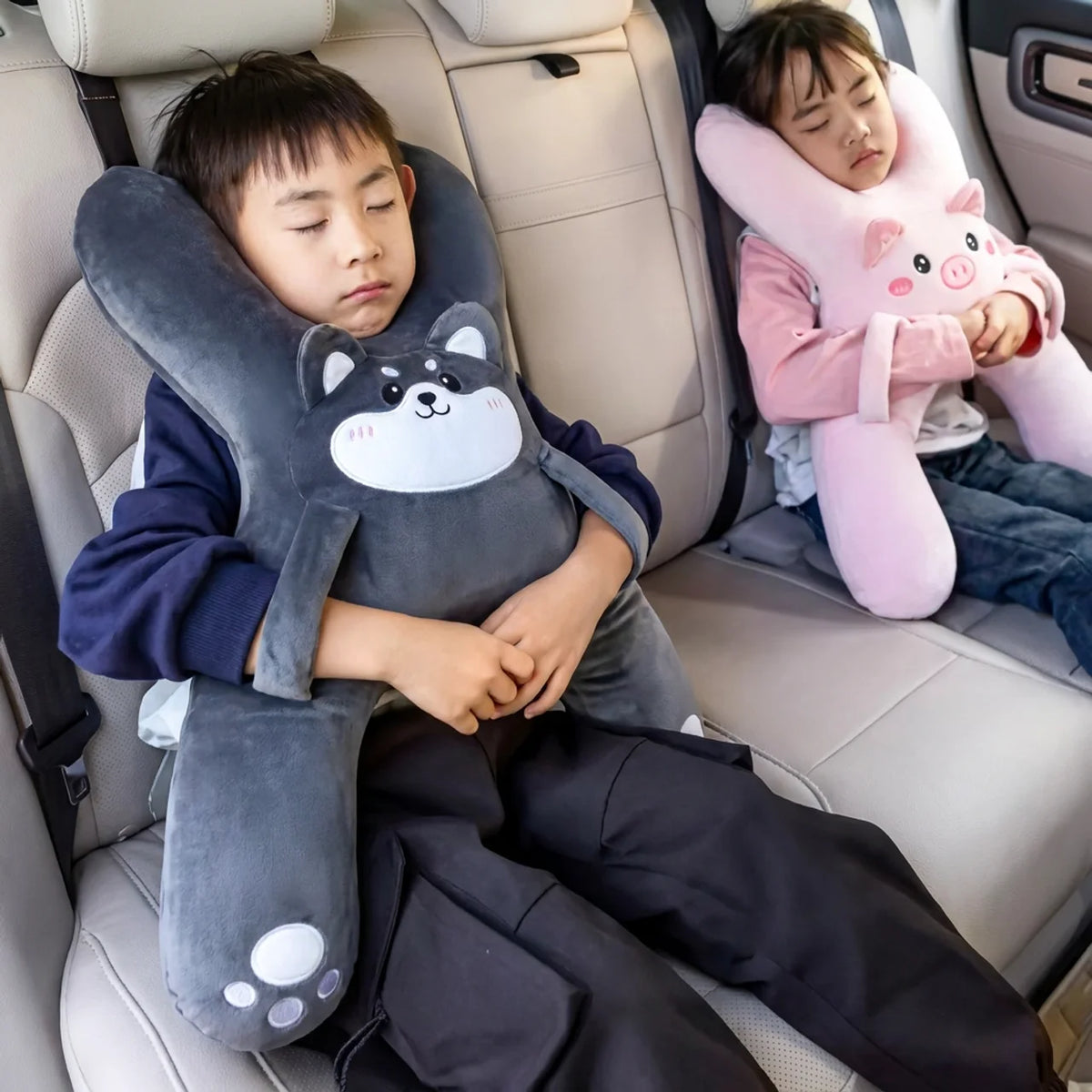 Coussin Voiture Enfant ergonomique en forme de H pour ceinture de sécurité Maintien Tête & Nuque