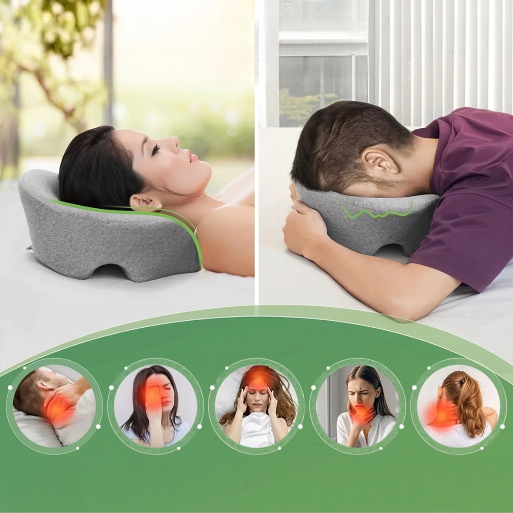 Coussin ergonomique Facial Mémoire de Forme Massage Ventre