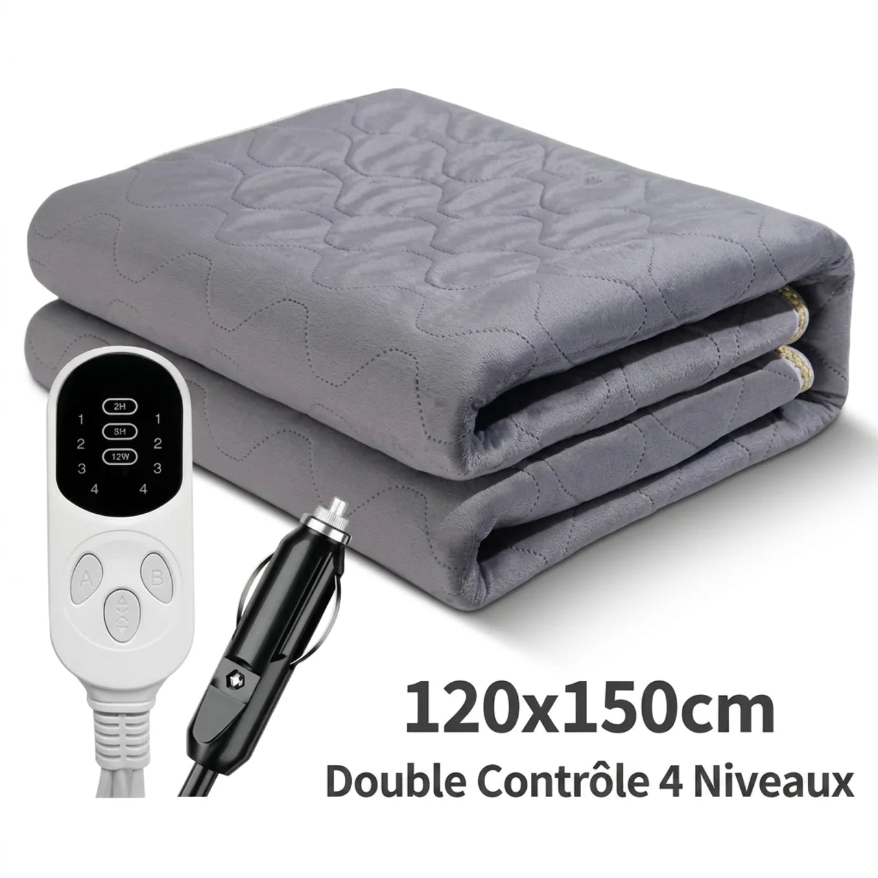 Couverture Chauffante 12V pour Voiture Hiver pour Camping Car et Camions