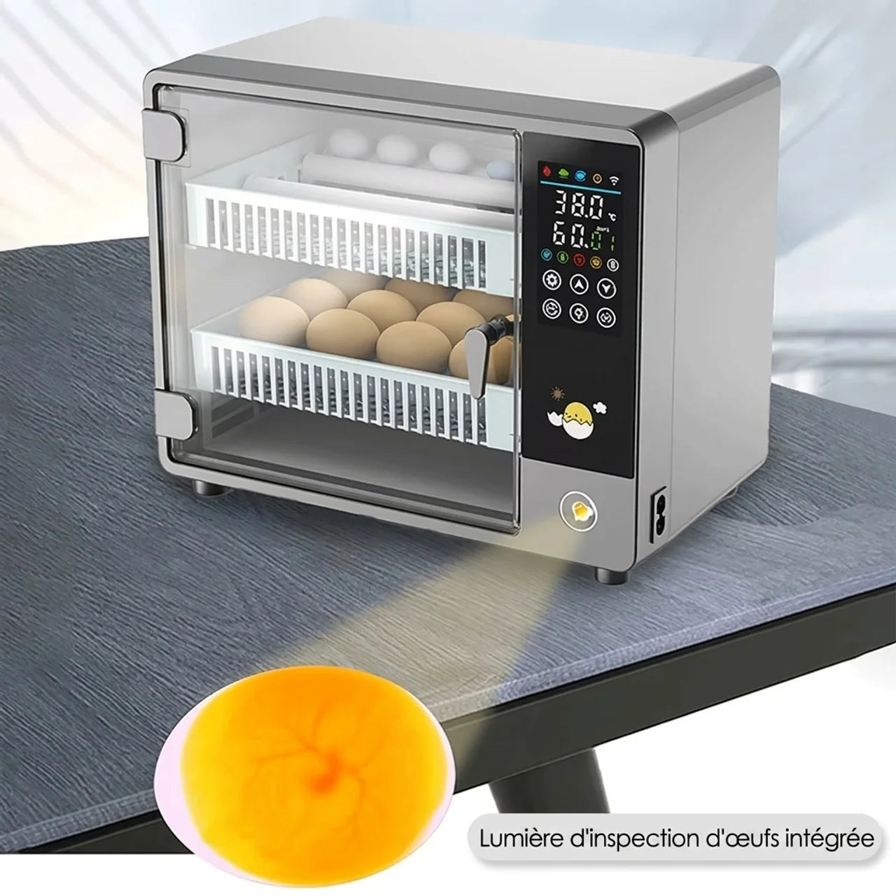 Couveuse Automatique 24 Œufs avec Retournement Automatique