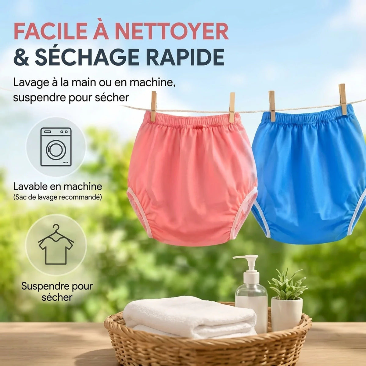 Culotte anti-fuites lavable pour adulte