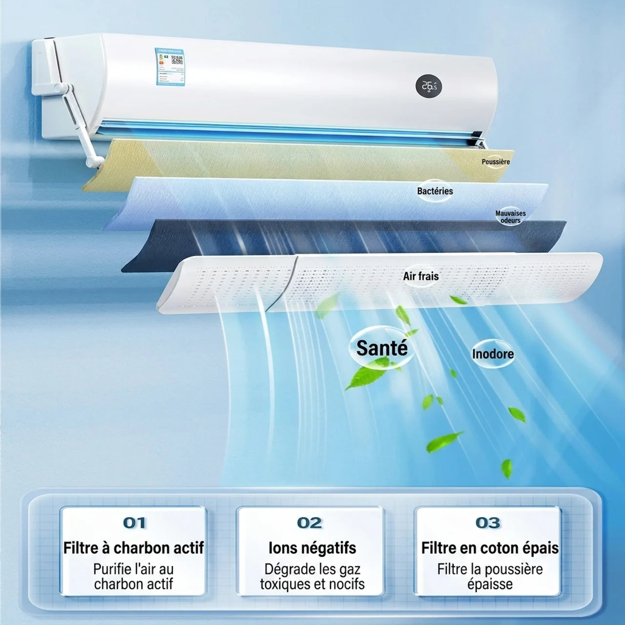Déflecteur Climatisation Anti Air Direct