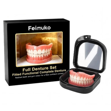 Dentier complet en silicone Dents de remplacement supérieures et inférieures à l’aspect naturel