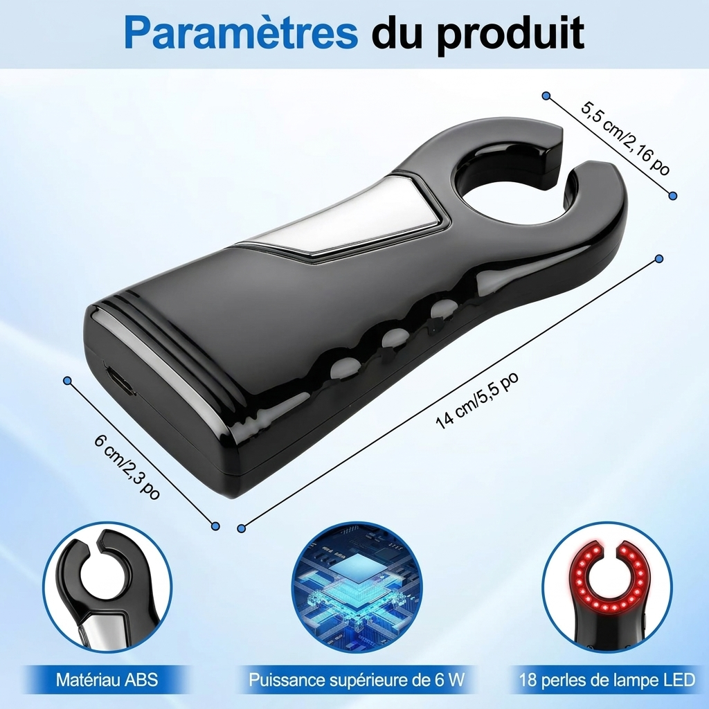 Détecteur de veines portable rechargeable pour préparation des accès IV