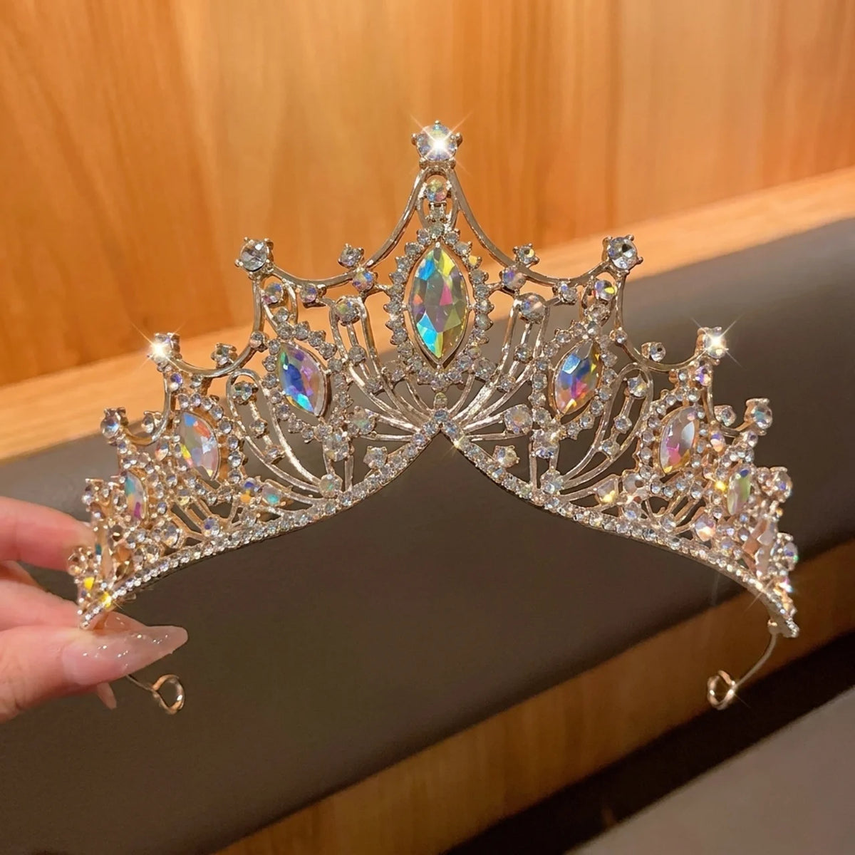 Diadème de princesse à strass Couronne pour femme