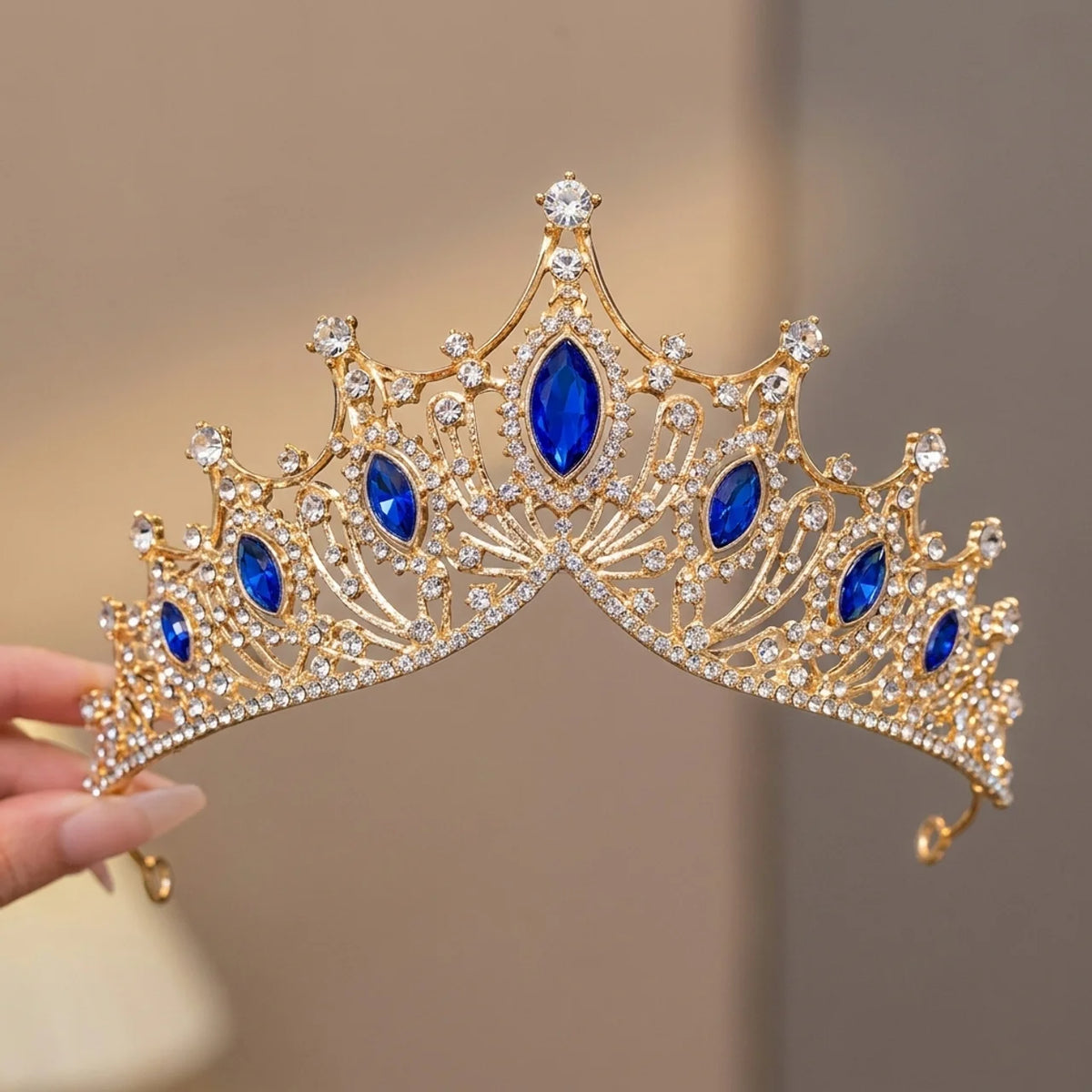 Diadème de princesse à strass Couronne pour femme
