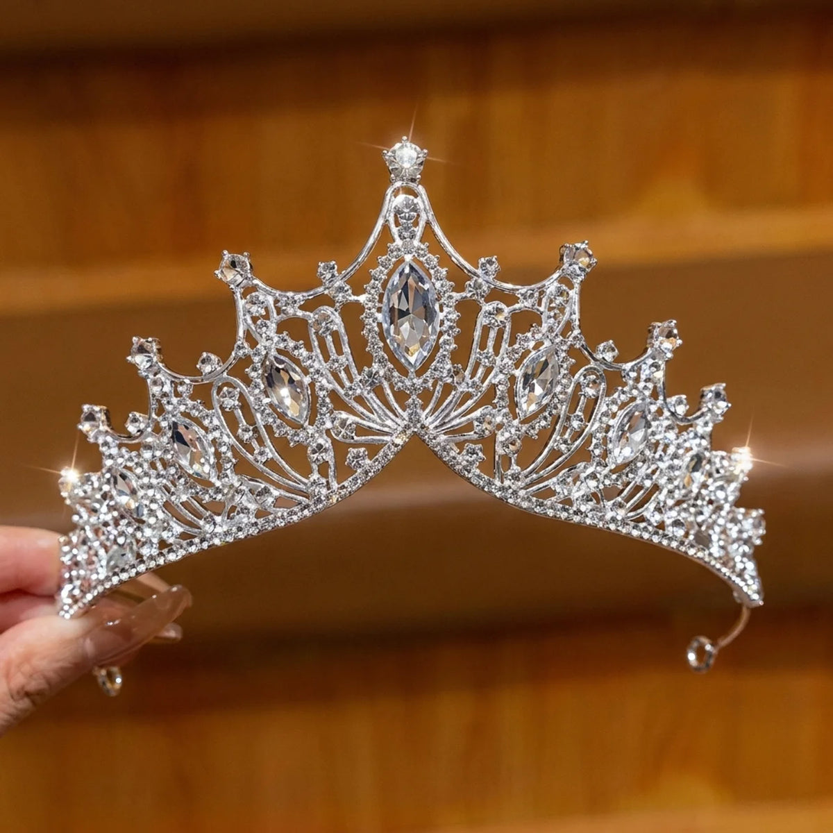 Diadème de princesse à strass Couronne pour femme