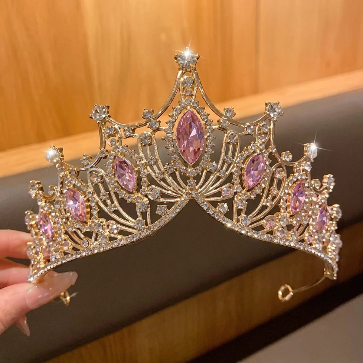 Diadème de princesse à strass Couronne pour femme