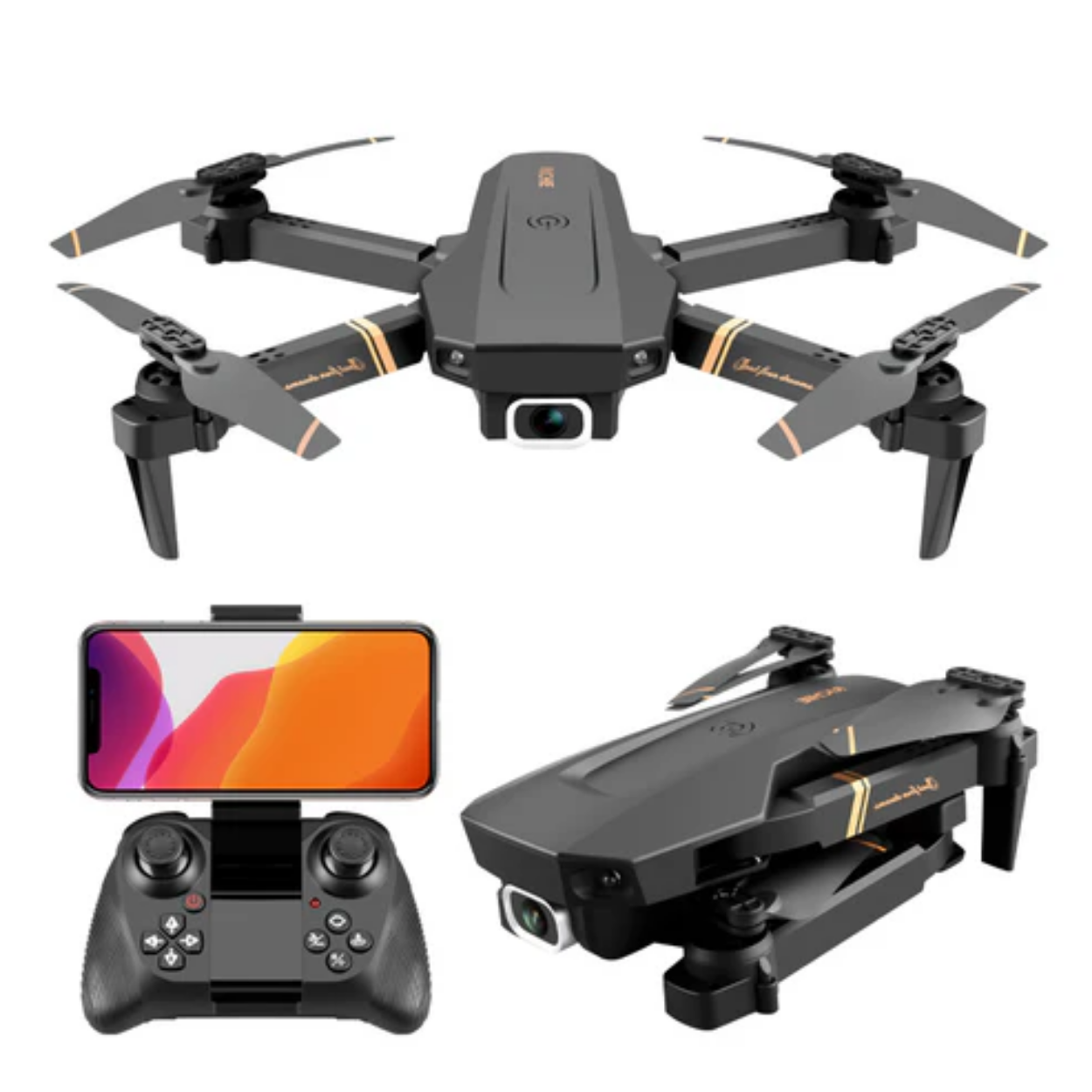 Drone 4K HD WiFi Grand Angle Double Caméra