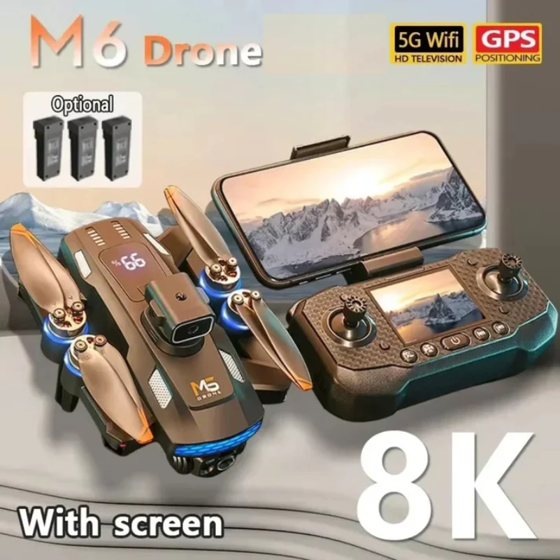 Drone Professionnel 8K Quadricoptère FPV WiFi 5G télécommande écran