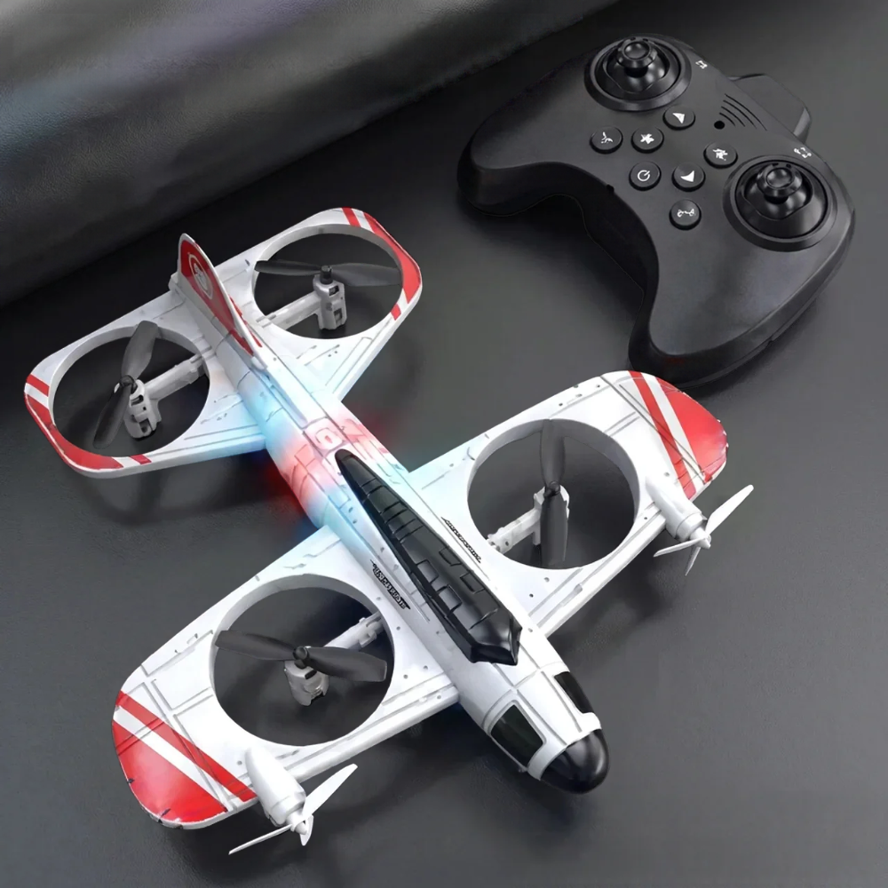Drone Avion de Chasse RC 4 Canaux Cascades 360° & LED