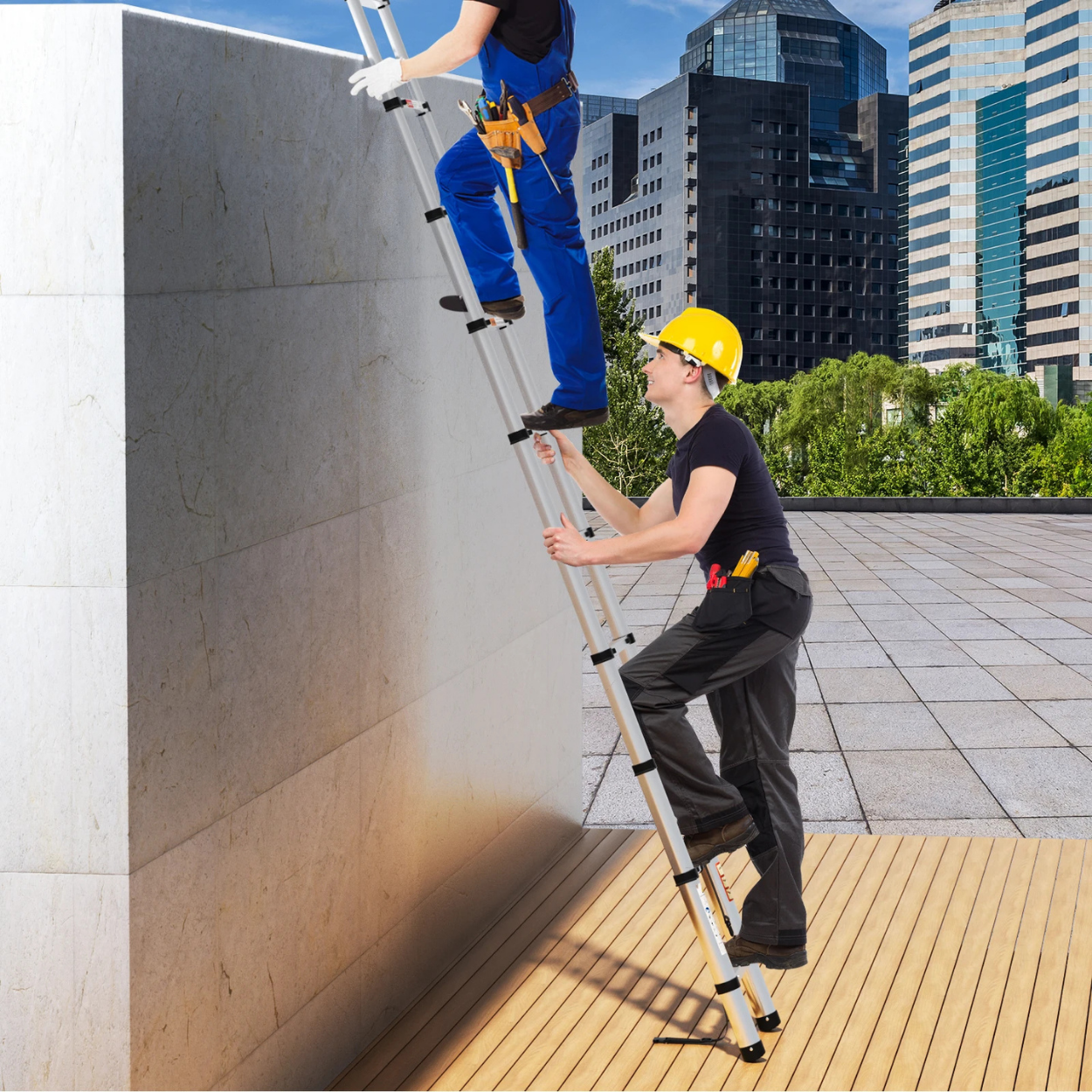 Échelle Télescopique Professionnelle en Acier Inoxydable