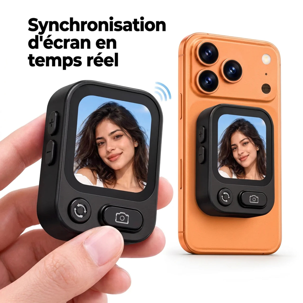 Écran Magnétique Selfie & Vlogging Moniteur Sans Fil Caméra Arrière