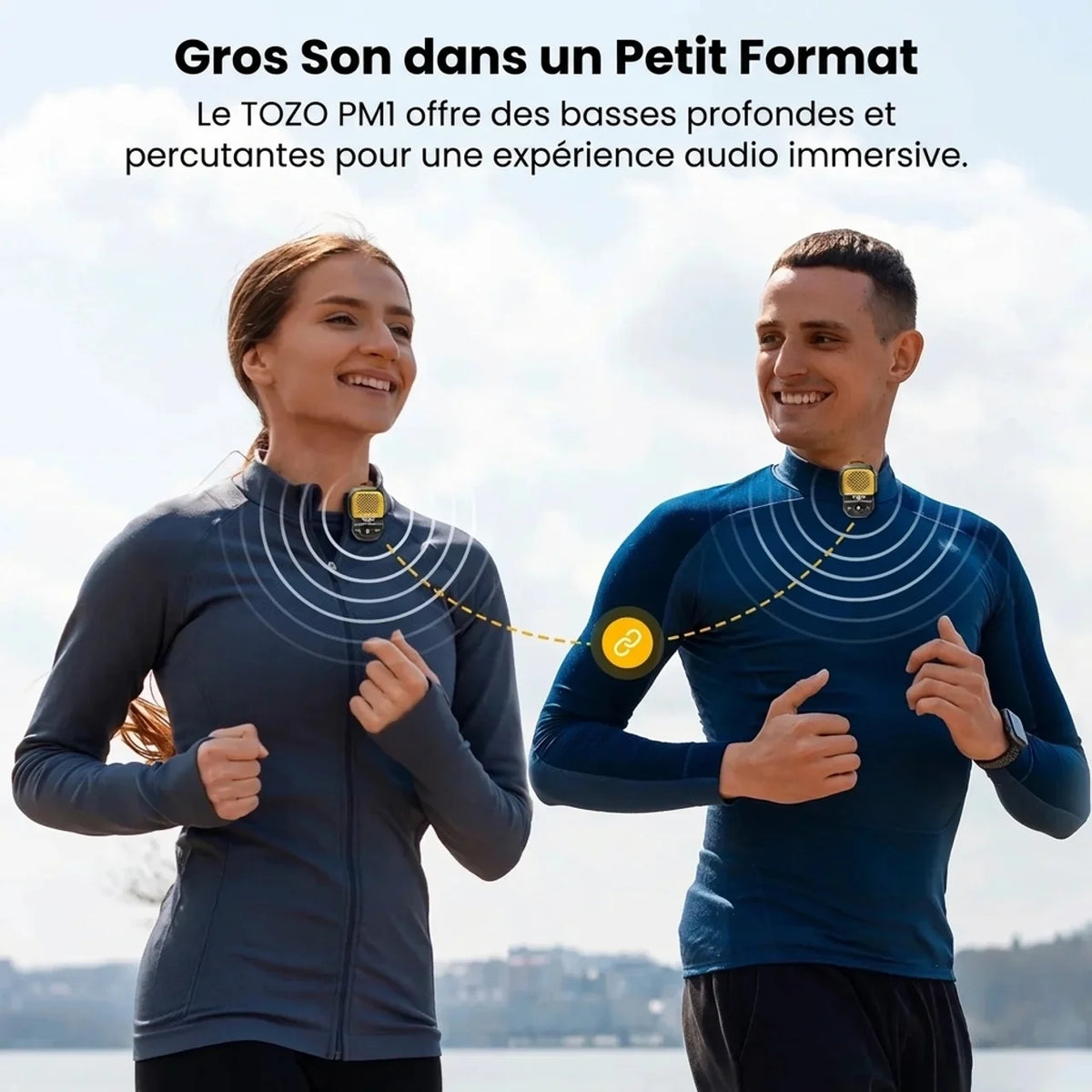 Enceinte Bluetooth magnétique avec clip IP67 étanche et basses puissantes