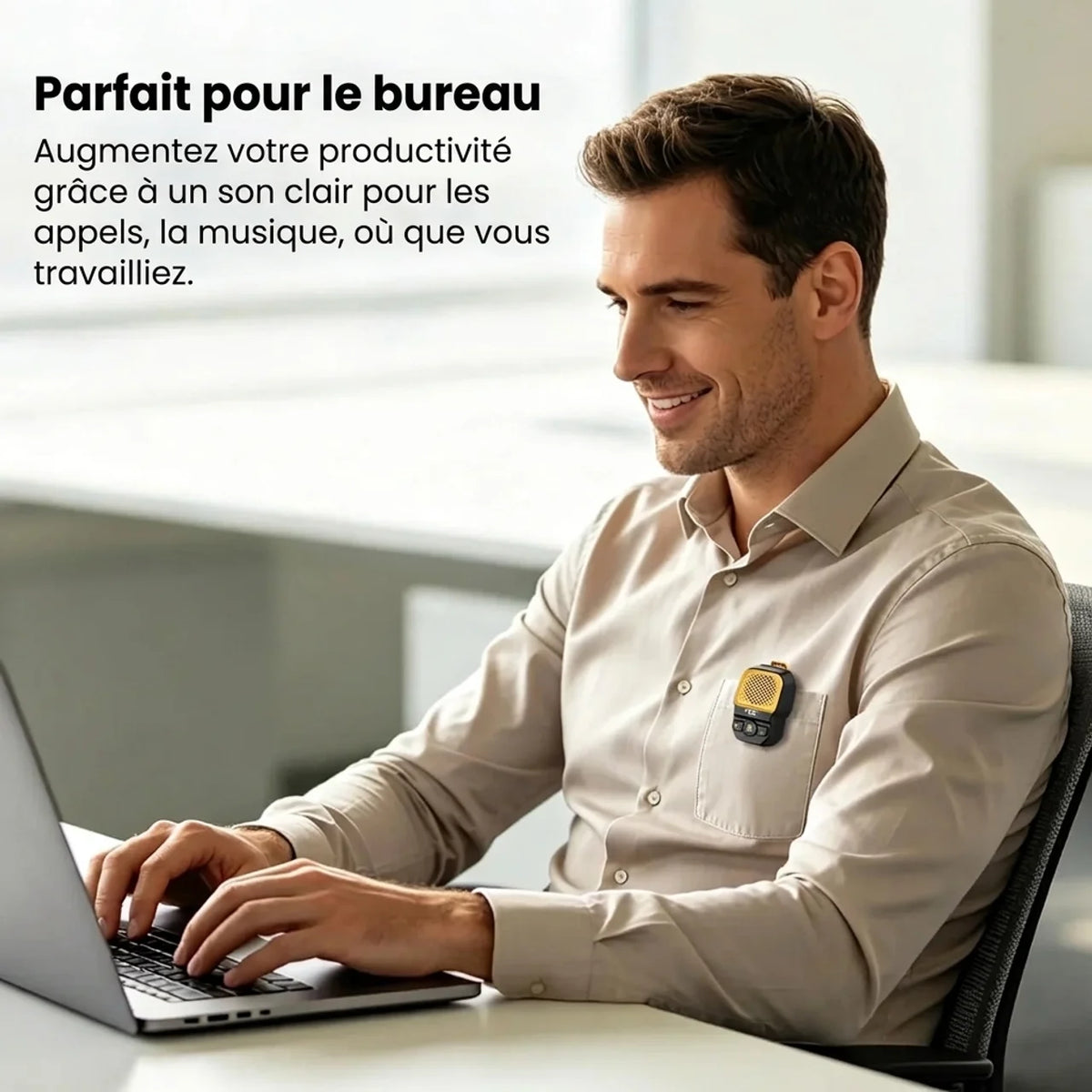 Enceinte Bluetooth magnétique avec clip IP67 étanche et basses puissantes