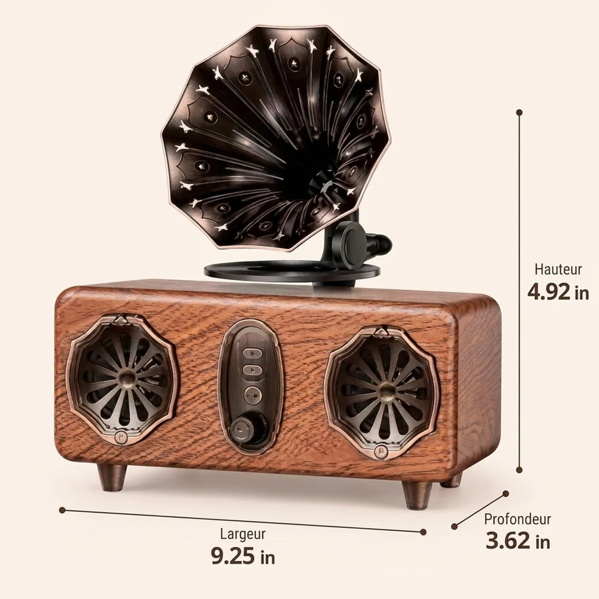 Enceinte Bluetooth vintage Rétro Style Gramophone