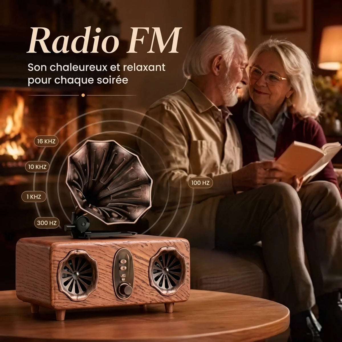 Enceinte Bluetooth vintage Rétro Style Gramophone