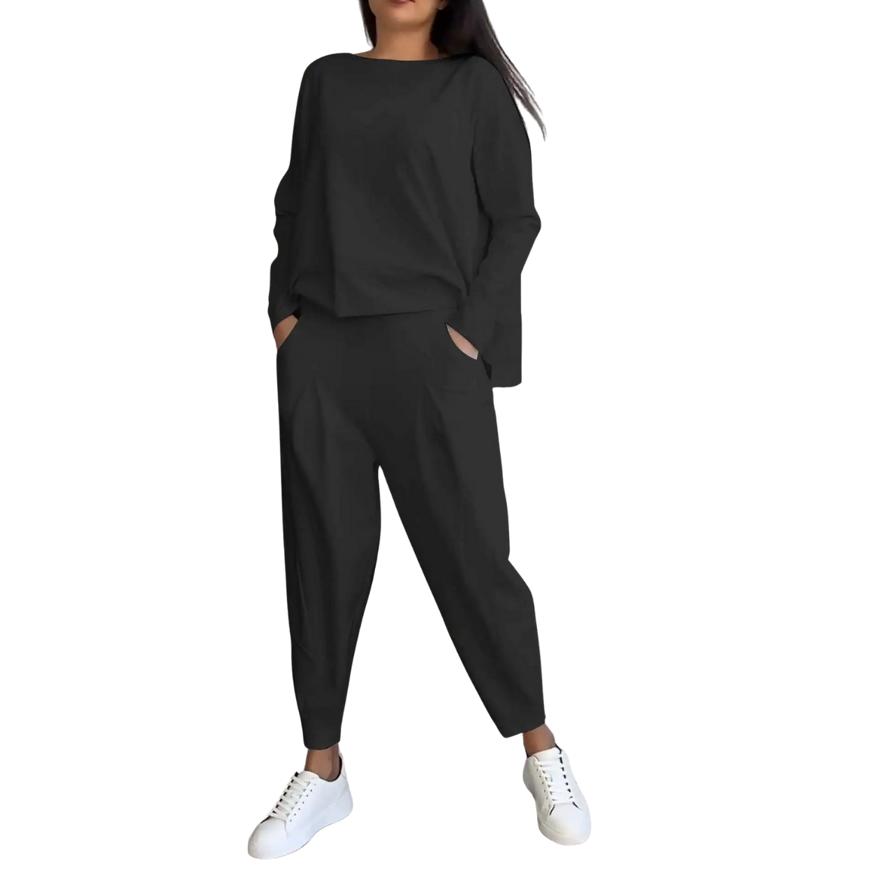 Ensemble Femme 2 Pièces Sweat Oversize & Pantalon Taille Haute
