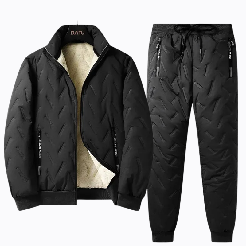 Ensemble Hiver Chaud Veste Velours Gilet & Pantalon Coton