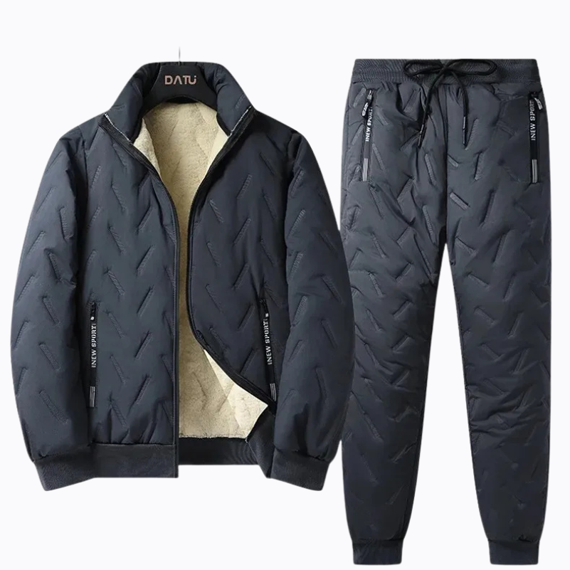 Ensemble Hiver Chaud Veste Velours Gilet & Pantalon Coton