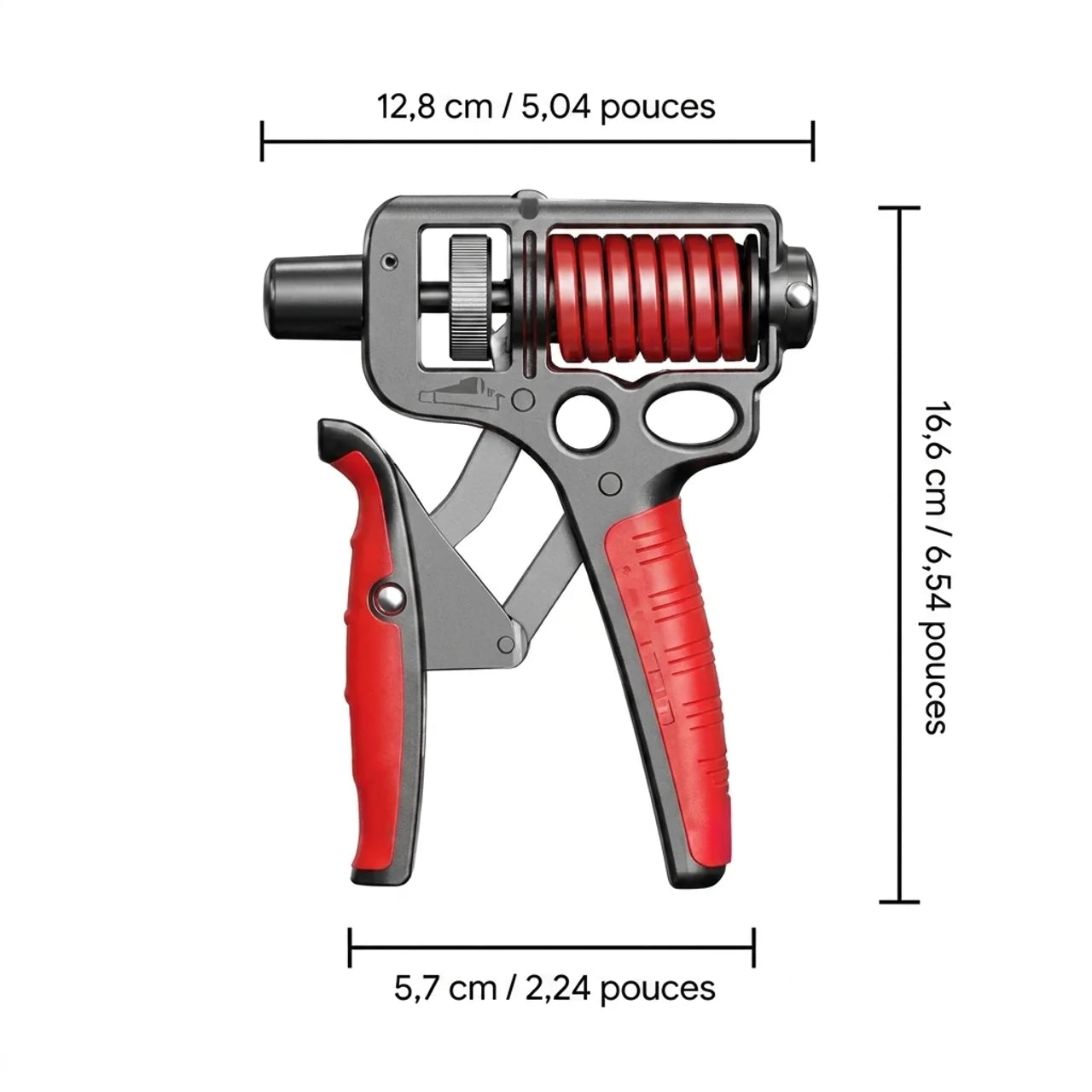 Entraîneur de Poignée Ergonomique Main et Avant-Bras Réglable 5-165kg
