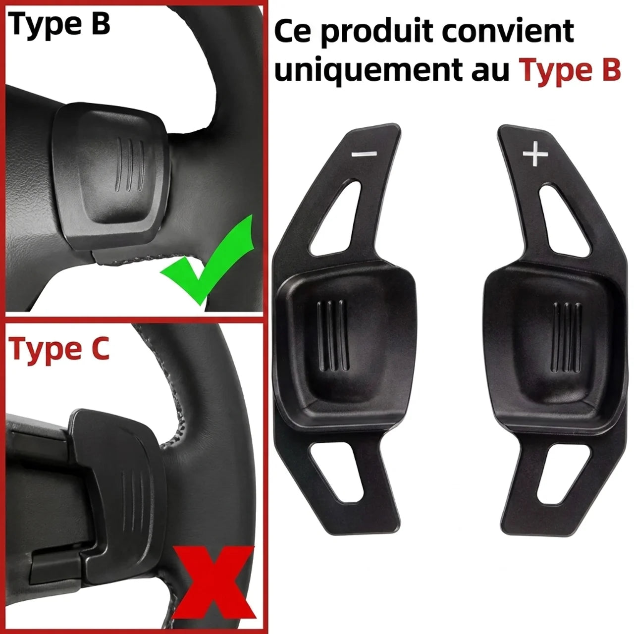 Extensions de Palettes DSG Sport pour Volant Volkswagen