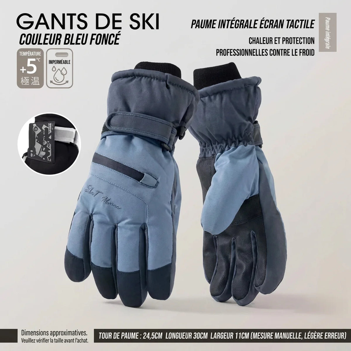 Gants Unisexe Cyclisme Hiver Thermiques Imperméables Écran Tactile