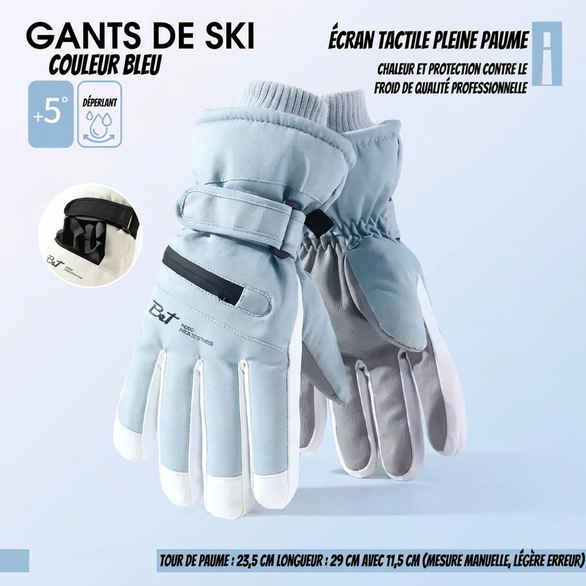 Gants Unisexe Cyclisme Hiver Thermiques Imperméables Écran Tactile
