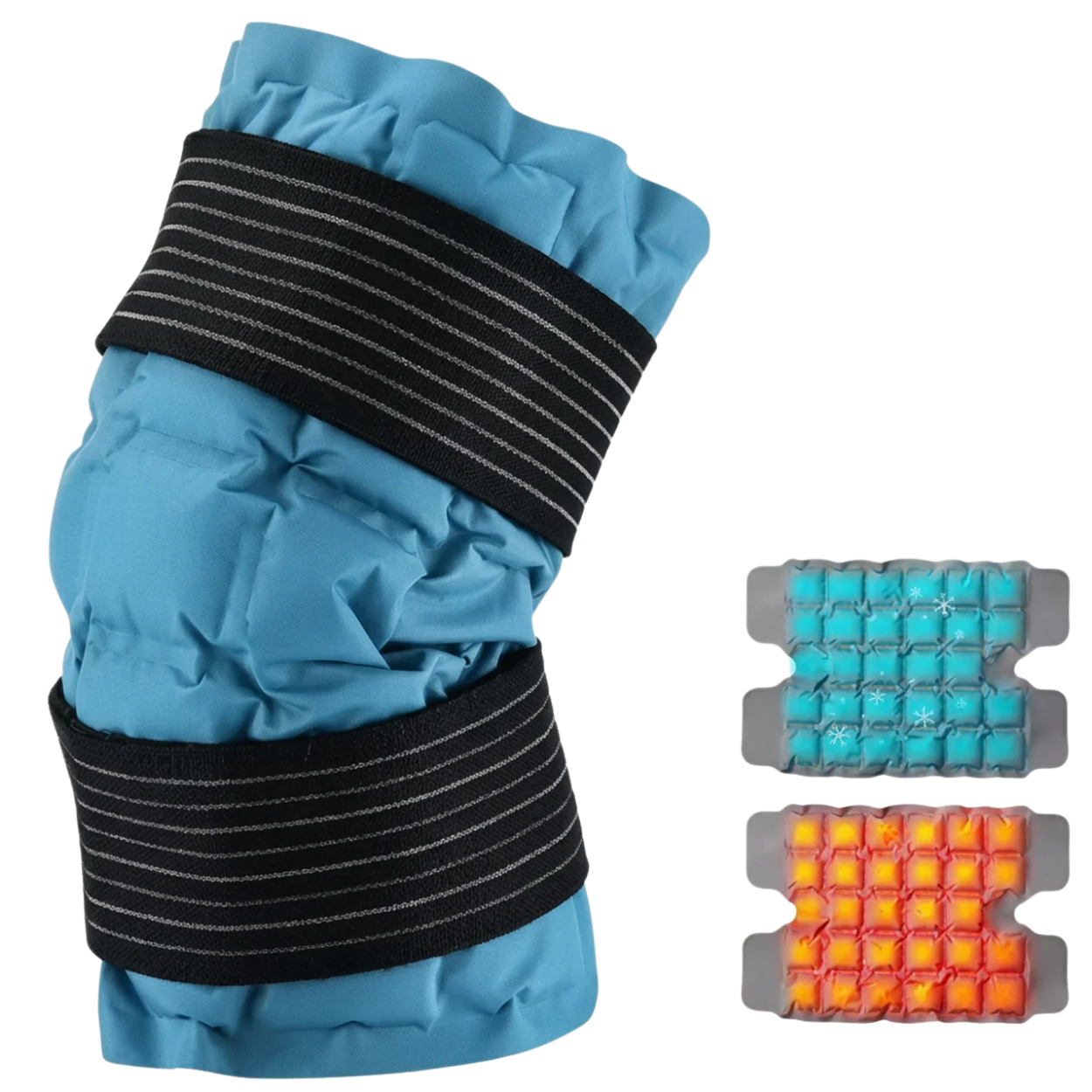 Genouillère à Compresse Chaude et Froide Réutilisable avec Sangles de Compression