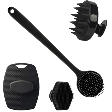 Kit 4 Brosses de Bain en Silicone Exfoliantes