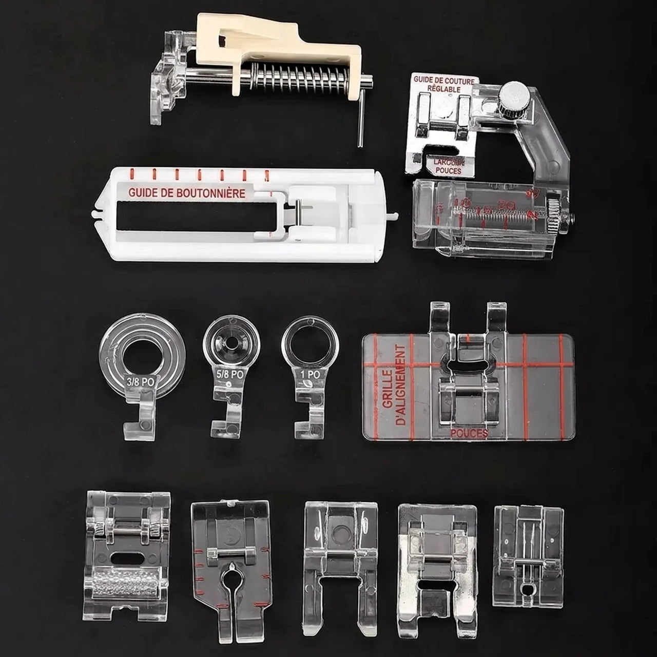 Kit Pied de Biche Machine à Coudre 82 Pièces Coffret Couture Universel