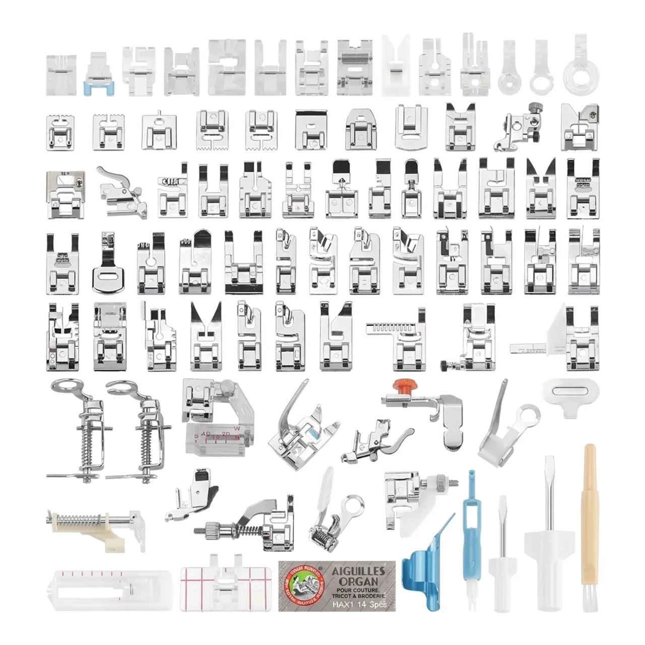 Kit Pied de Biche Machine à Coudre 82 Pièces Coffret Couture Universel