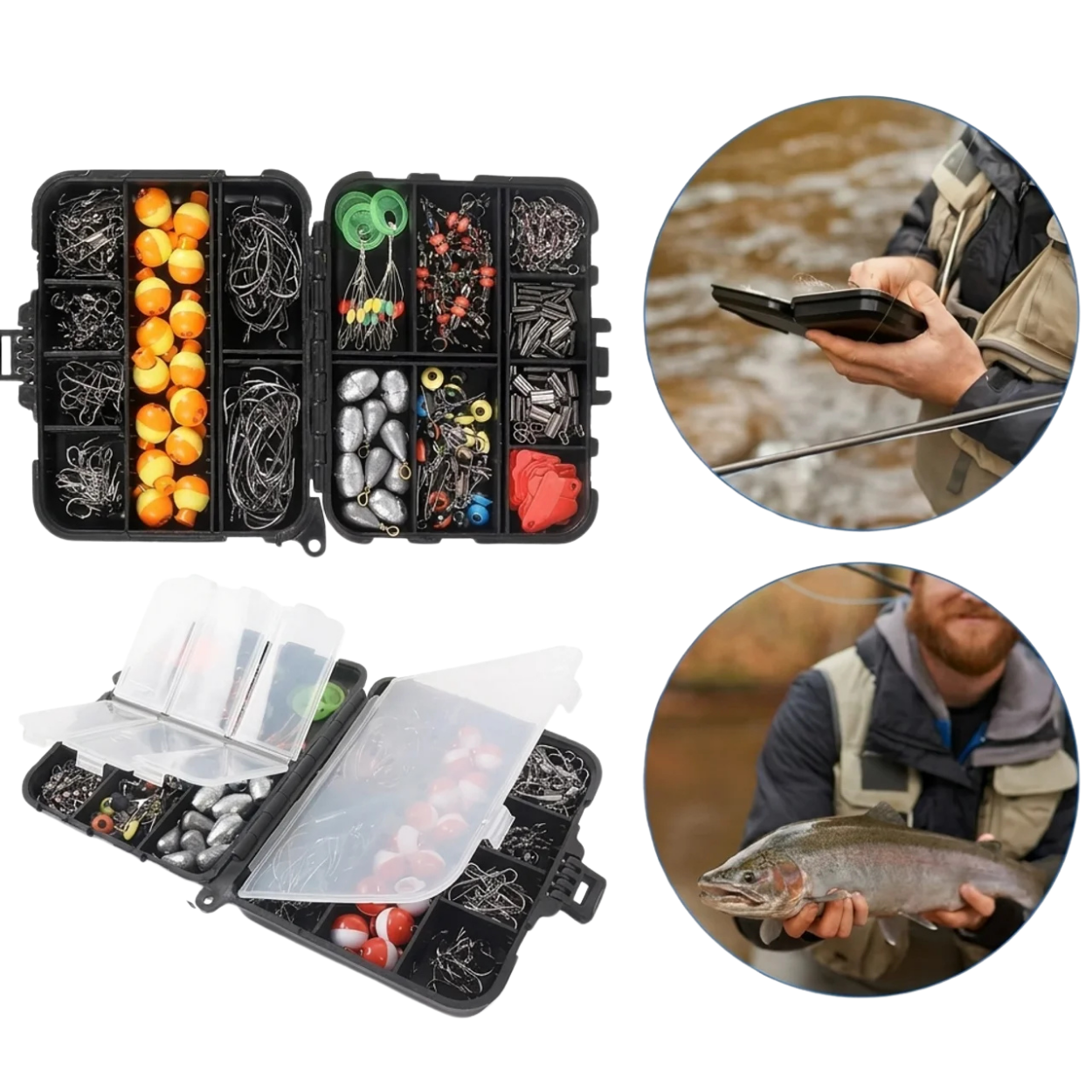 Kit d'Accessoires de Pêche Complet 263 Pièces avec Pince Multifonction