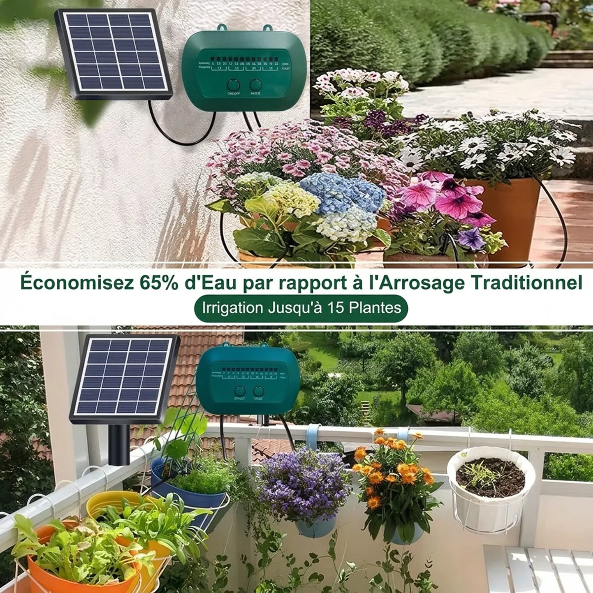 Kit d’arrosage automatique solaire pour plantes