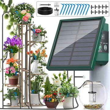 Kit d’arrosage automatique solaire programmable – 10 goutteurs et tuyau de 10 m