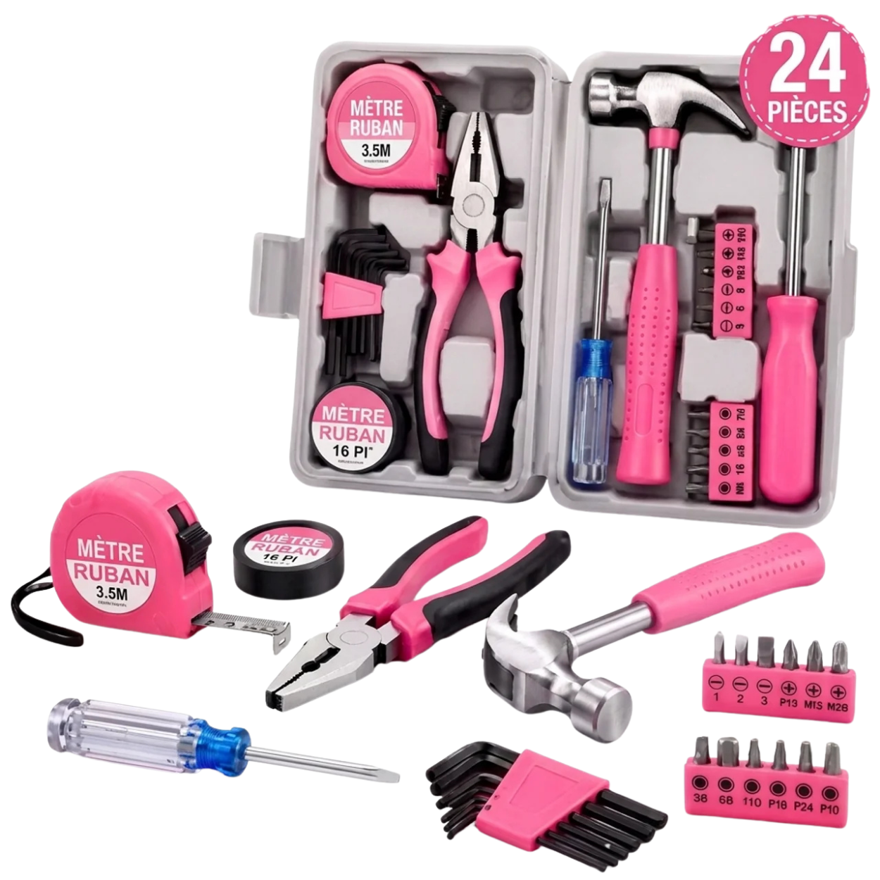 Kit de Bricolage Femme 24 Pièces avec Mallette