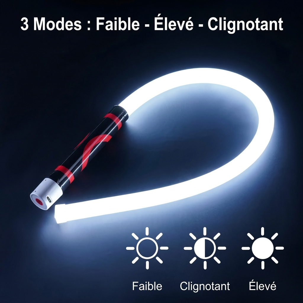 Lampe de travail LED flexible rechargeable haute luminosité pour réparation automobile