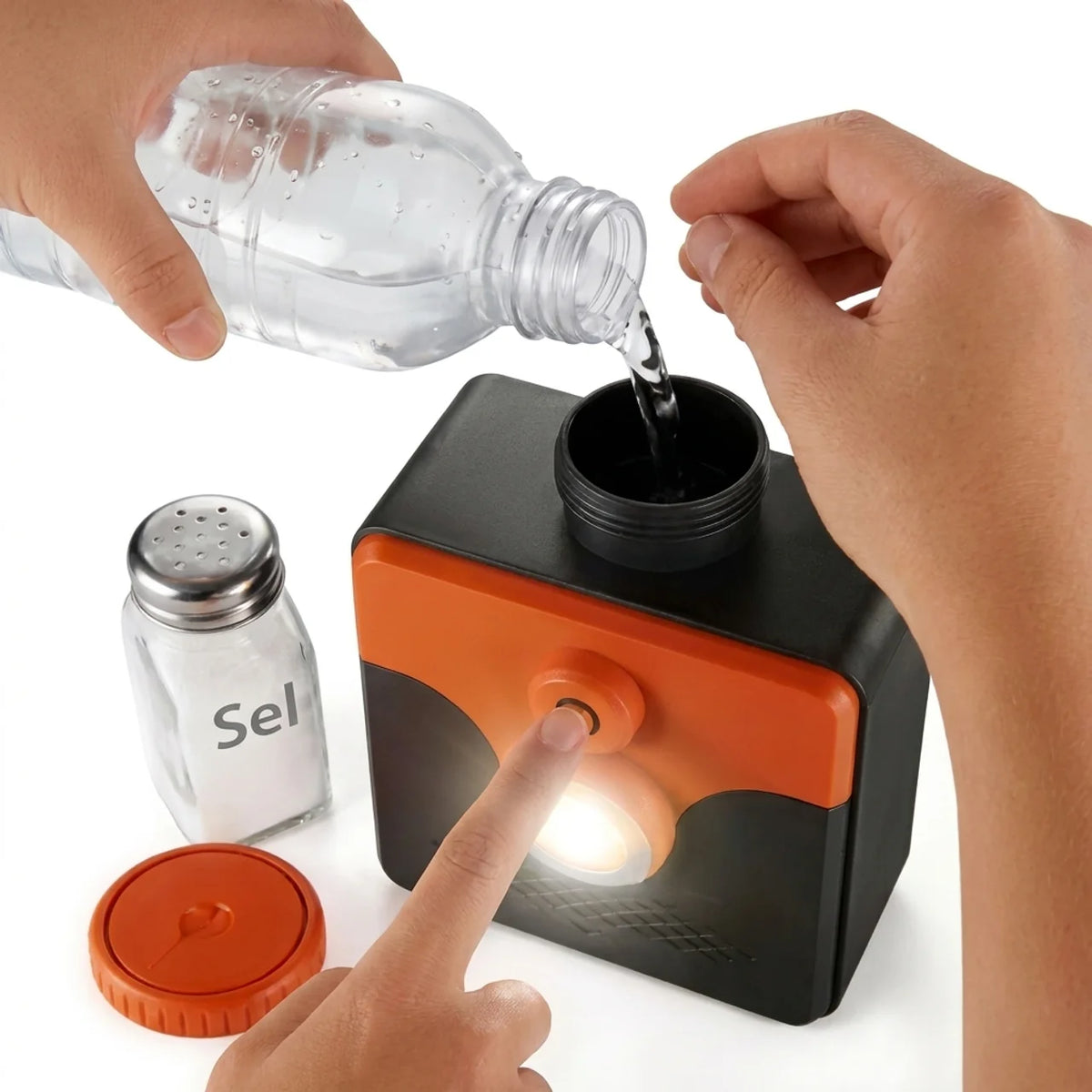 Nouvelle Lampe d'Urgence à Eau Salée Éclairage Illimité Sans Piles Ni Recharge