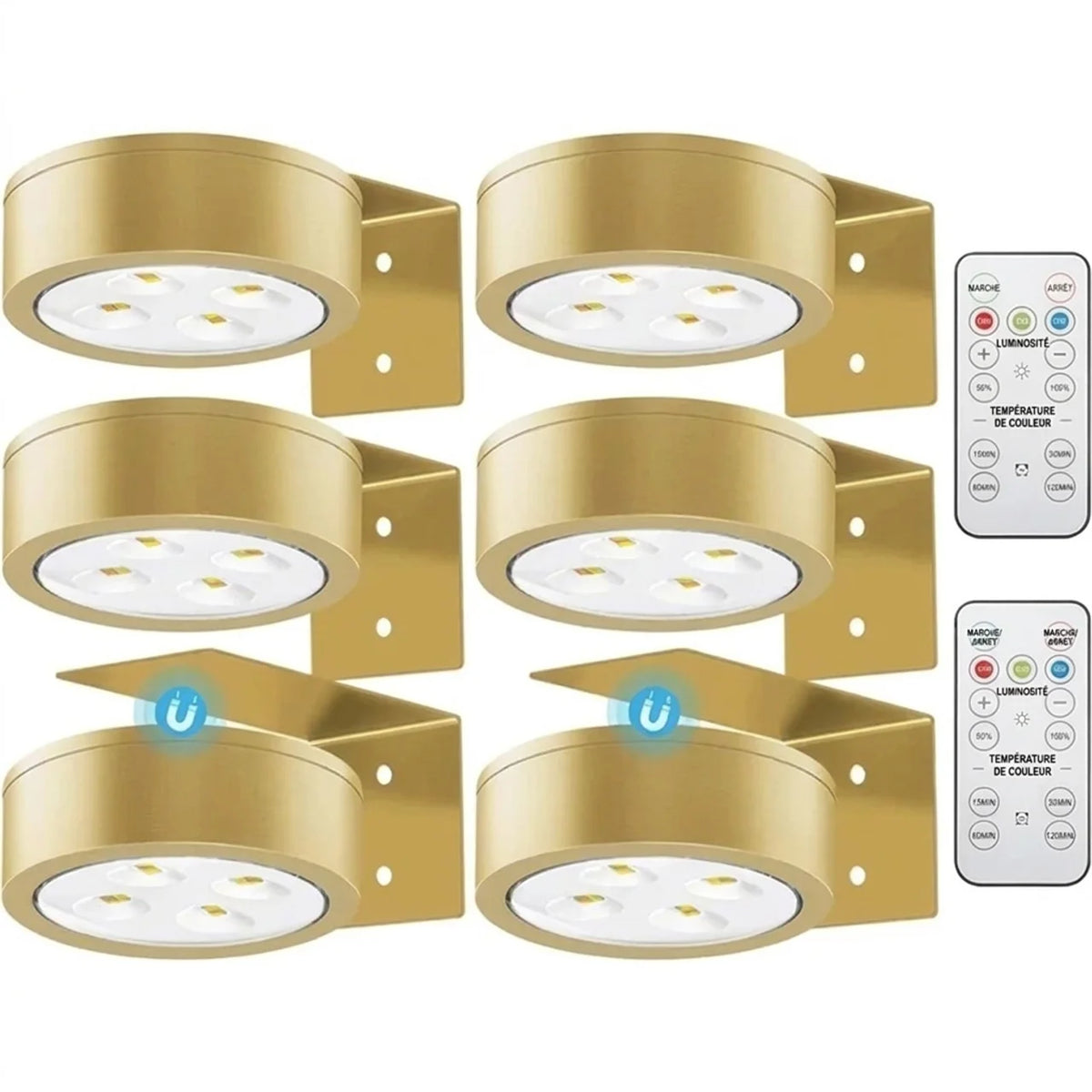 Lampes LED magnétiques pour tableaux avec télécommande variateur et minuterie