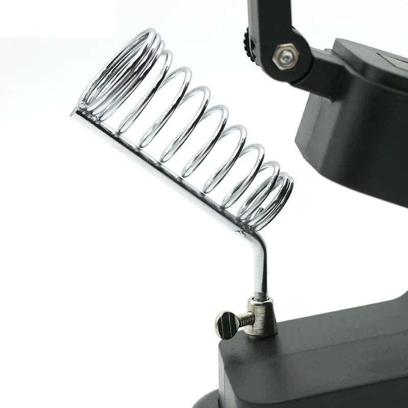 Loupe LED 3-en-1 avec pinces de maintien et support pour fer à souder
