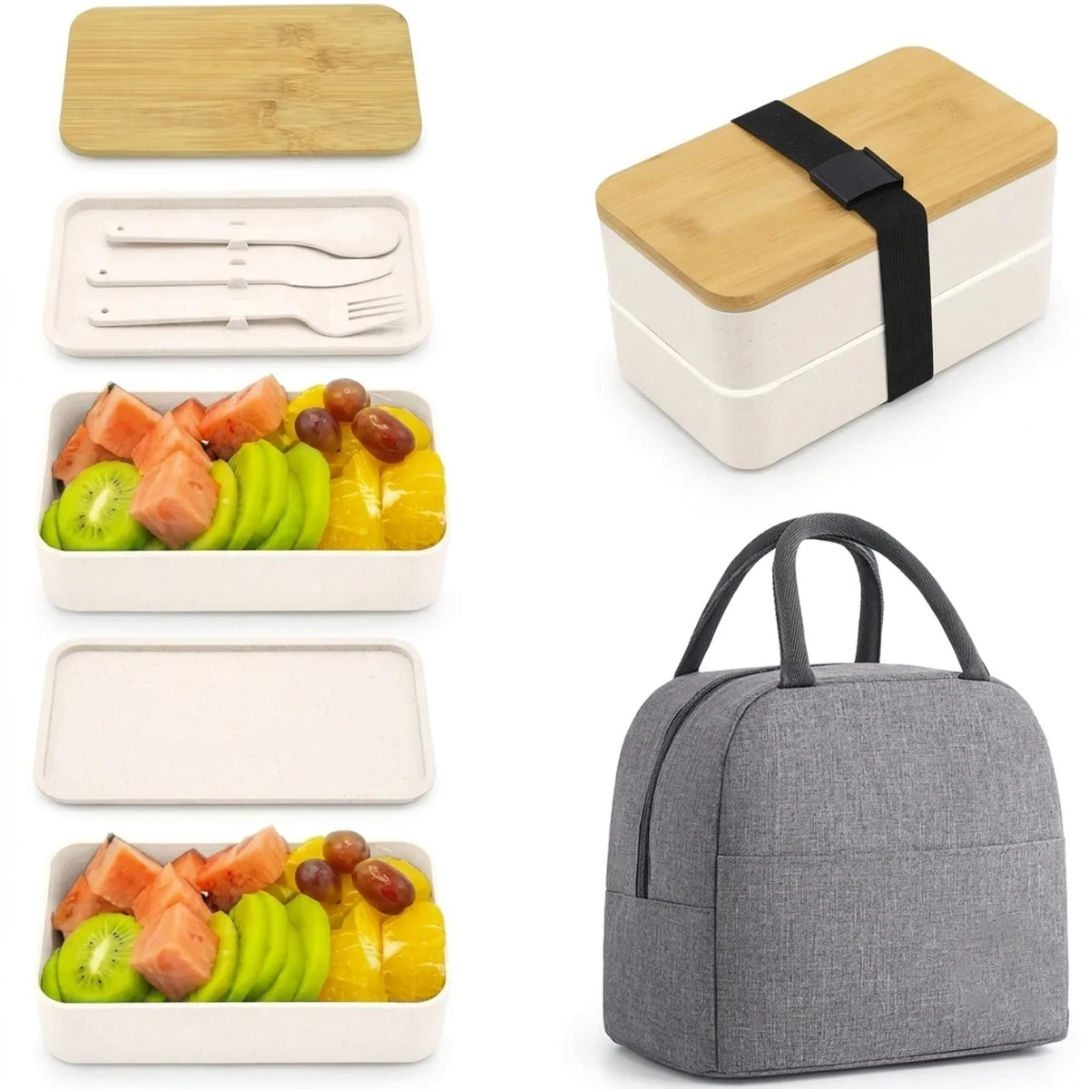 Lunch box Bento sac isotherme compatible micro-ondes et lave-vaisselle