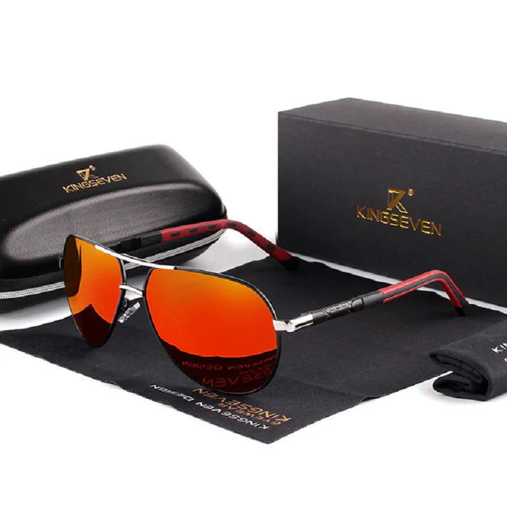Lunettes de Soleil Polarisées Vintage Aluminium UV400