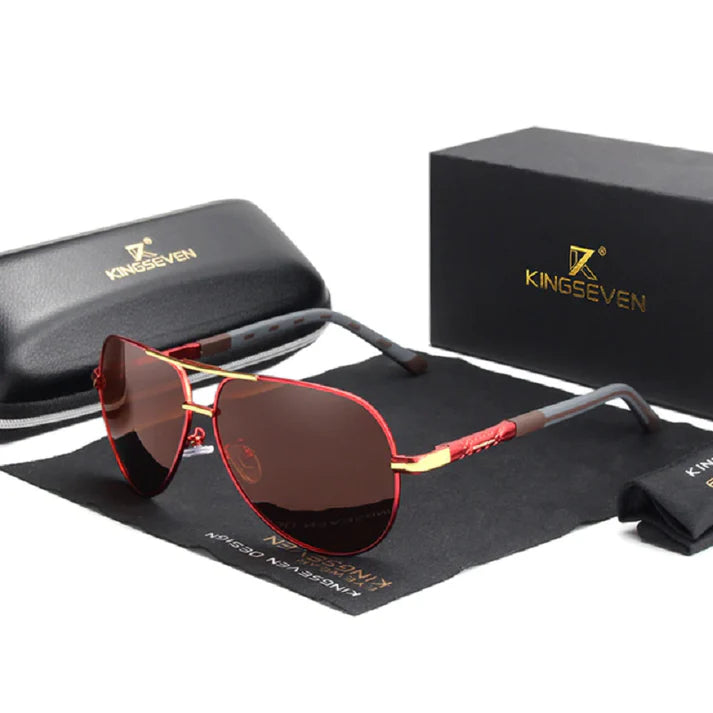Lunettes de Soleil Polarisées Vintage Aluminium UV400