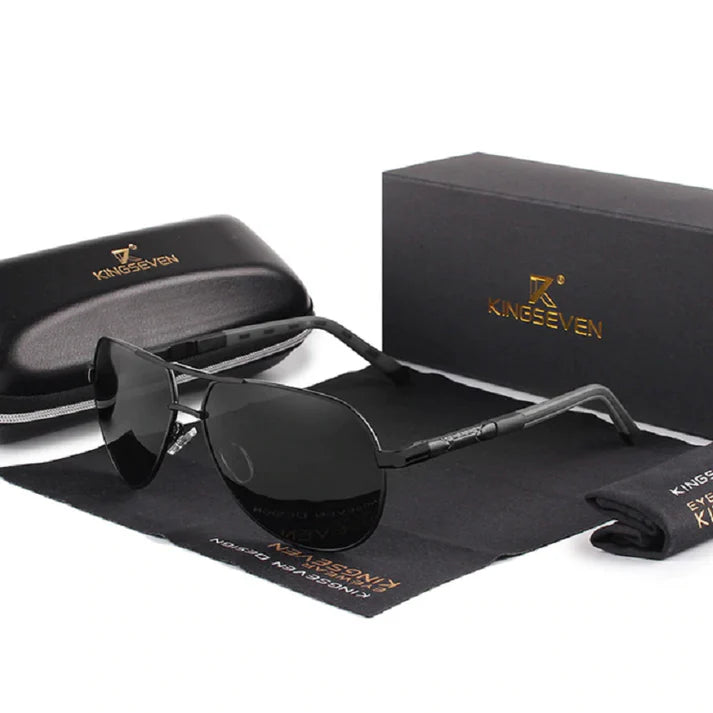 Lunettes de Soleil Polarisées Vintage Aluminium UV400