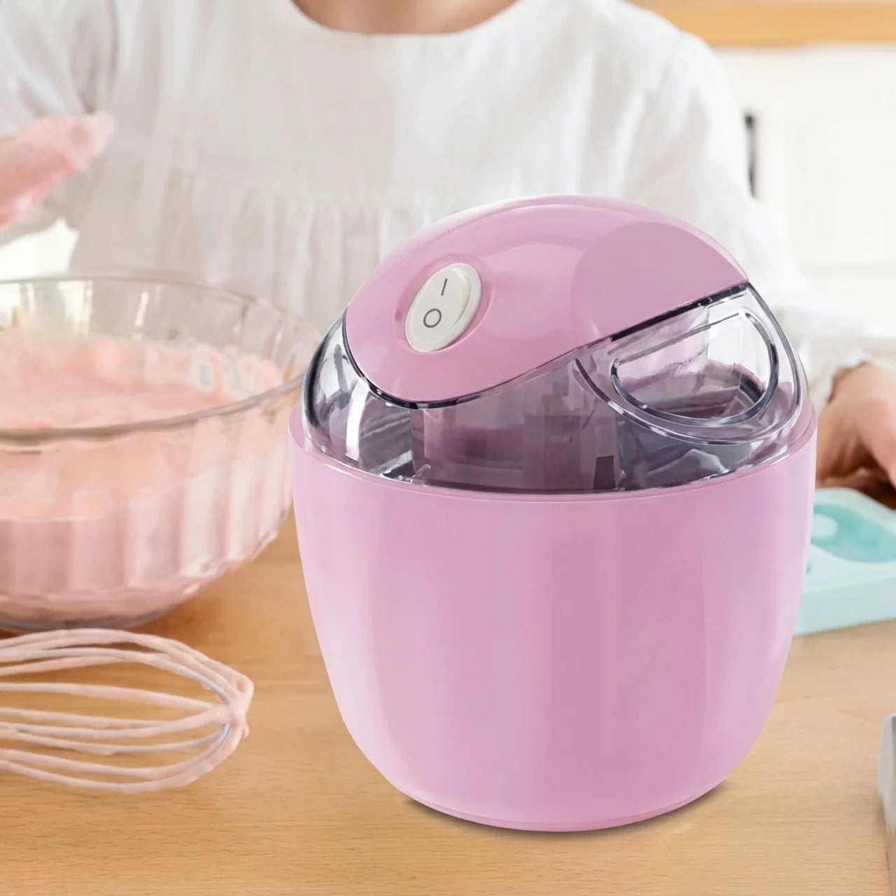 Mini Sorbetière Électrique Portable Machine à Glace et Sorbet pour Desserts et Smoothies