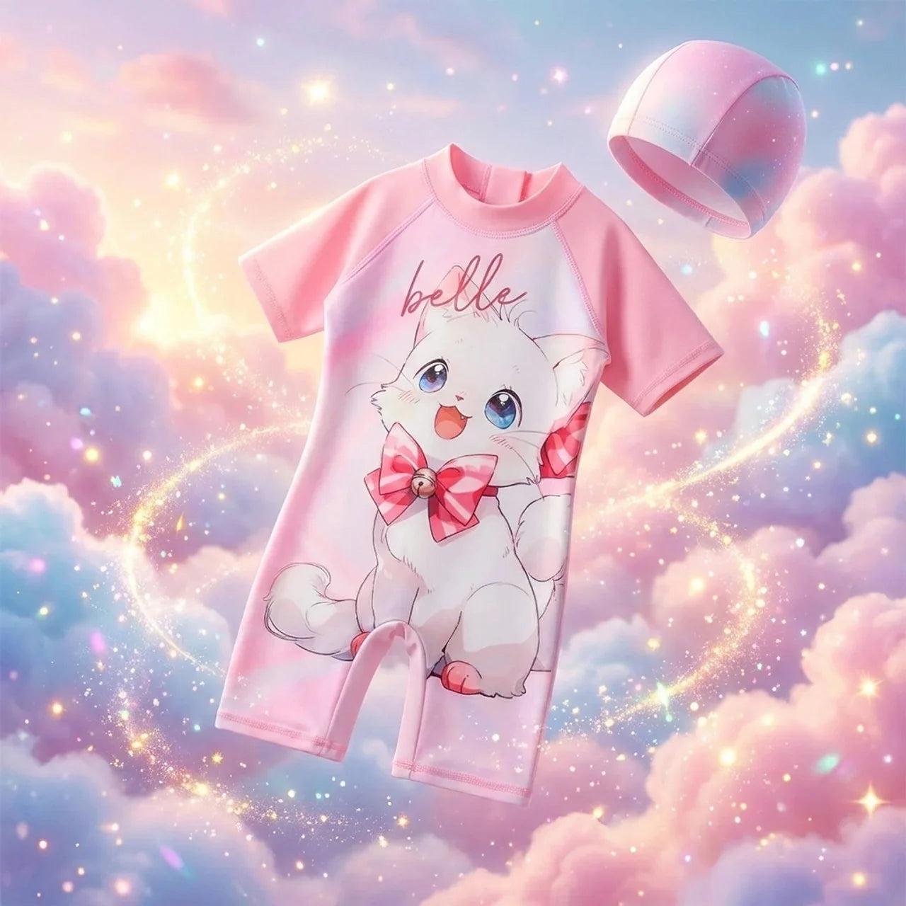 Maillot de Bain Fille Motif Chat