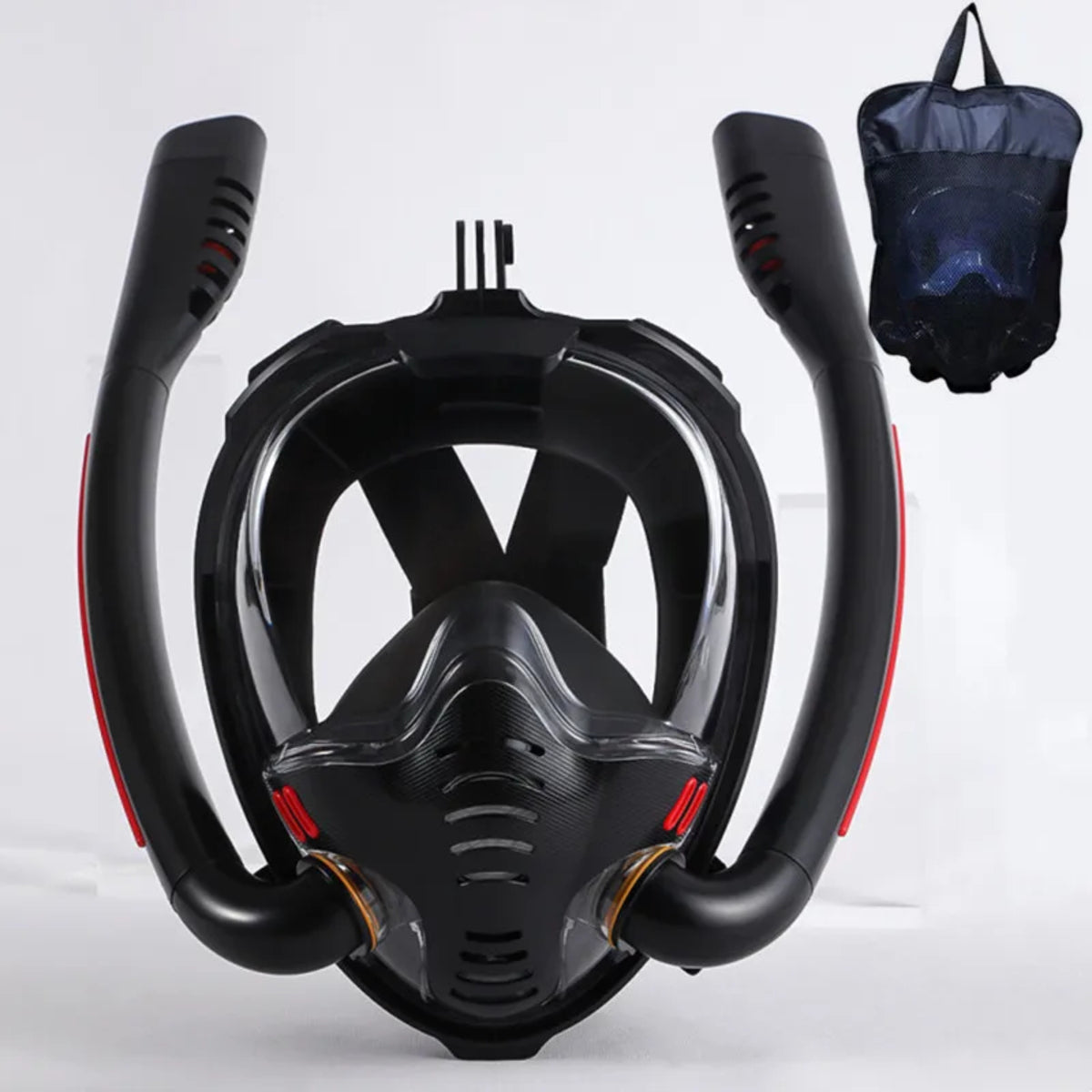 Masque Snorkeling Plongée Intégral Anti Buée Avec Support Caméra