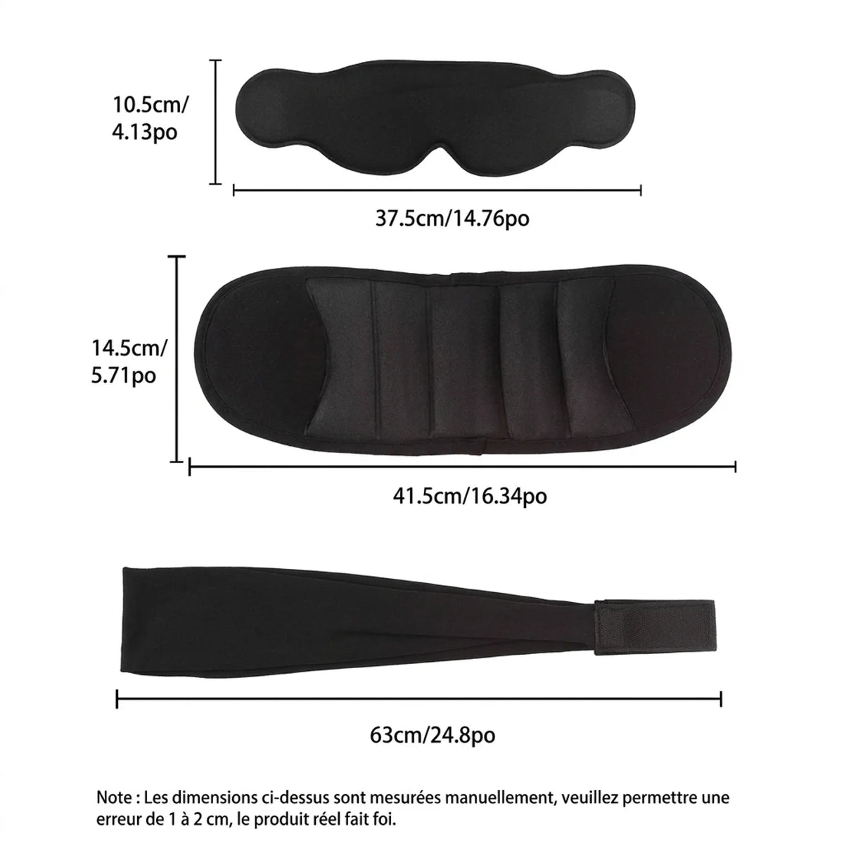 Masque de Sommeil & Système de Soutien Cervical 3-en-1 Bien Dormir en Avion