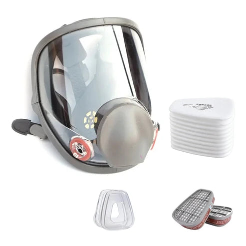 Masque respiratoire intégral 6800 avec visière anti-buée et filtres remplaçables